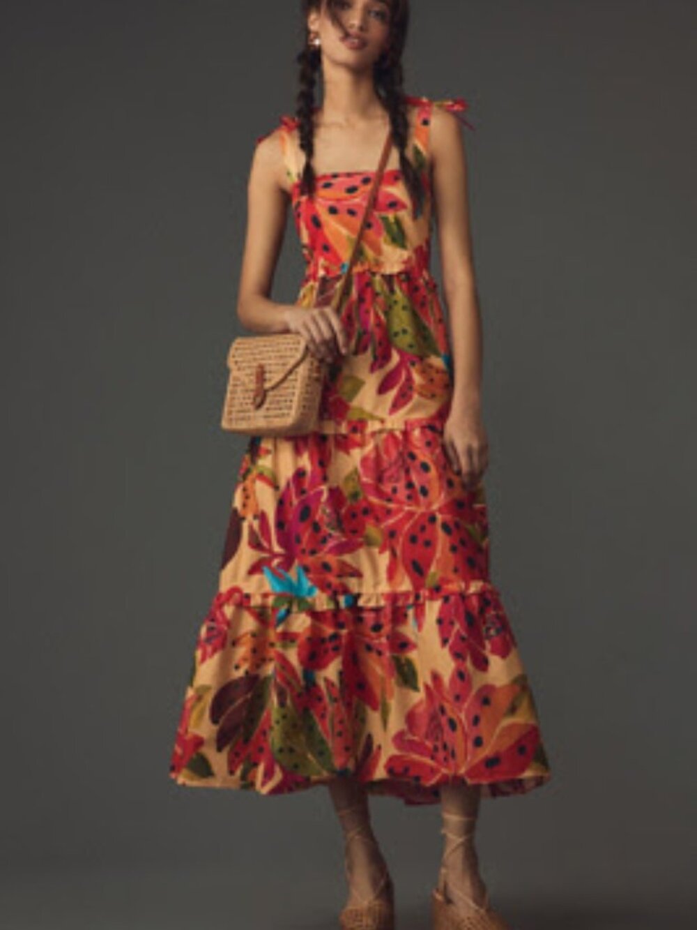 Farm Rio Sleeveless Tiered Maxi Dress | Size M | Worn Once